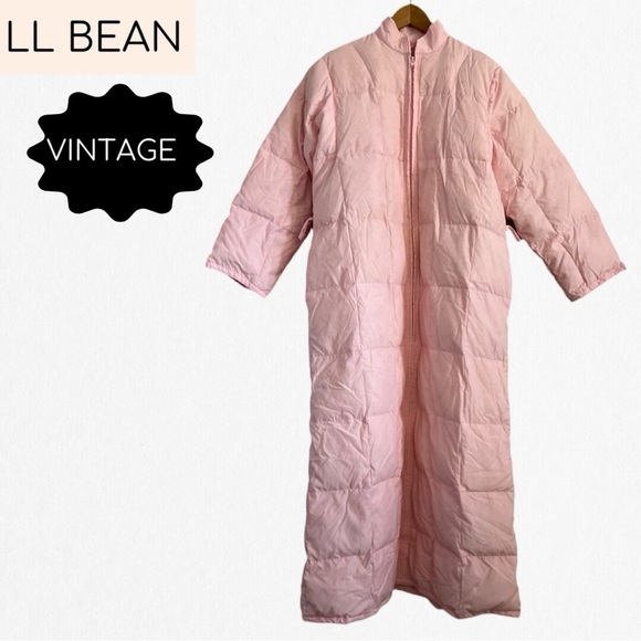 RARE VINTAGE L.L. Bean FREE PORT MAINE Feather Down Pink Pullover Pink jacket - Picture 1 of 6